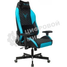 Кресло игровое Knight Neon черный/голубой соты эко.кожа с подголов. крестовина металл