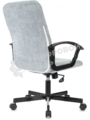 Кресло Бюрократ Triest Fabric серо-голубой, ткань