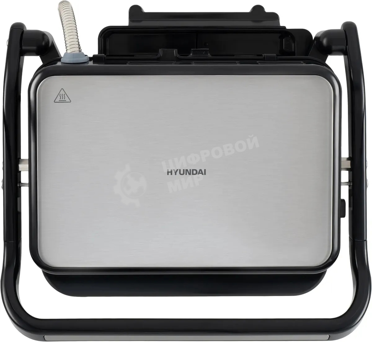Гриль электрический Hyundai HYG-5020 2000Вт серебристый/черный