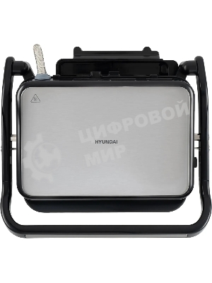 Гриль электрический Hyundai HYG-5020 2000Вт серебристый/черный