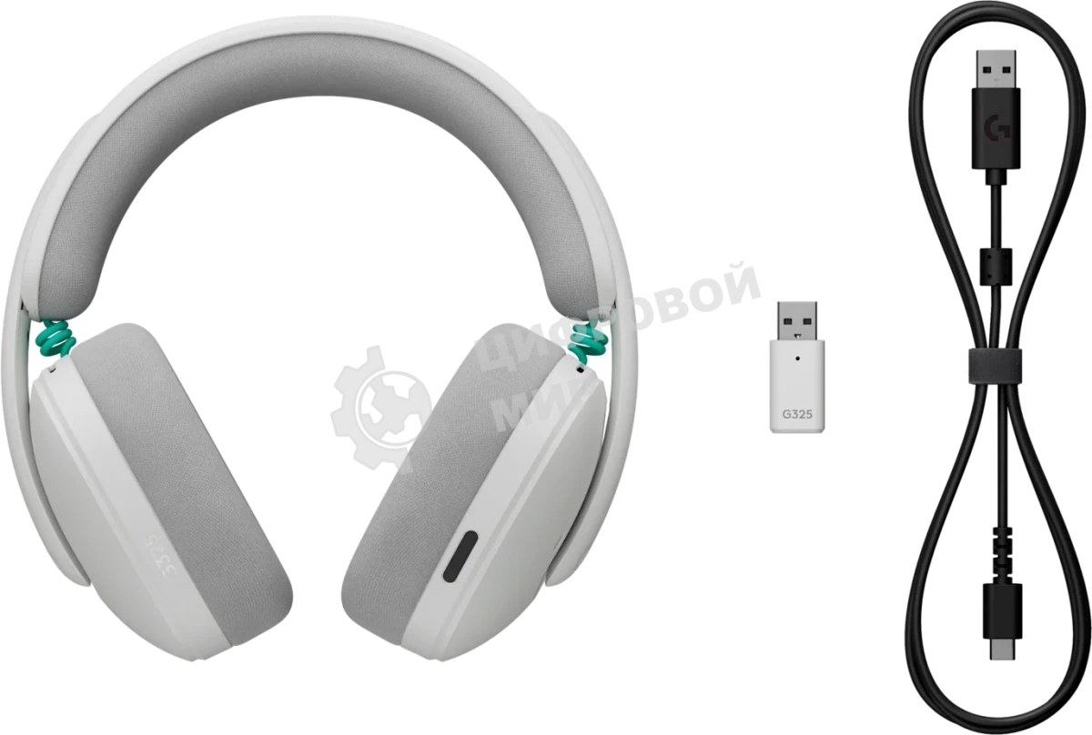 Гарнитура Logitech G325 Lightspeed белый, беспроводная, радиоканал, до 24 ч, совместимость с PS5, Xbox