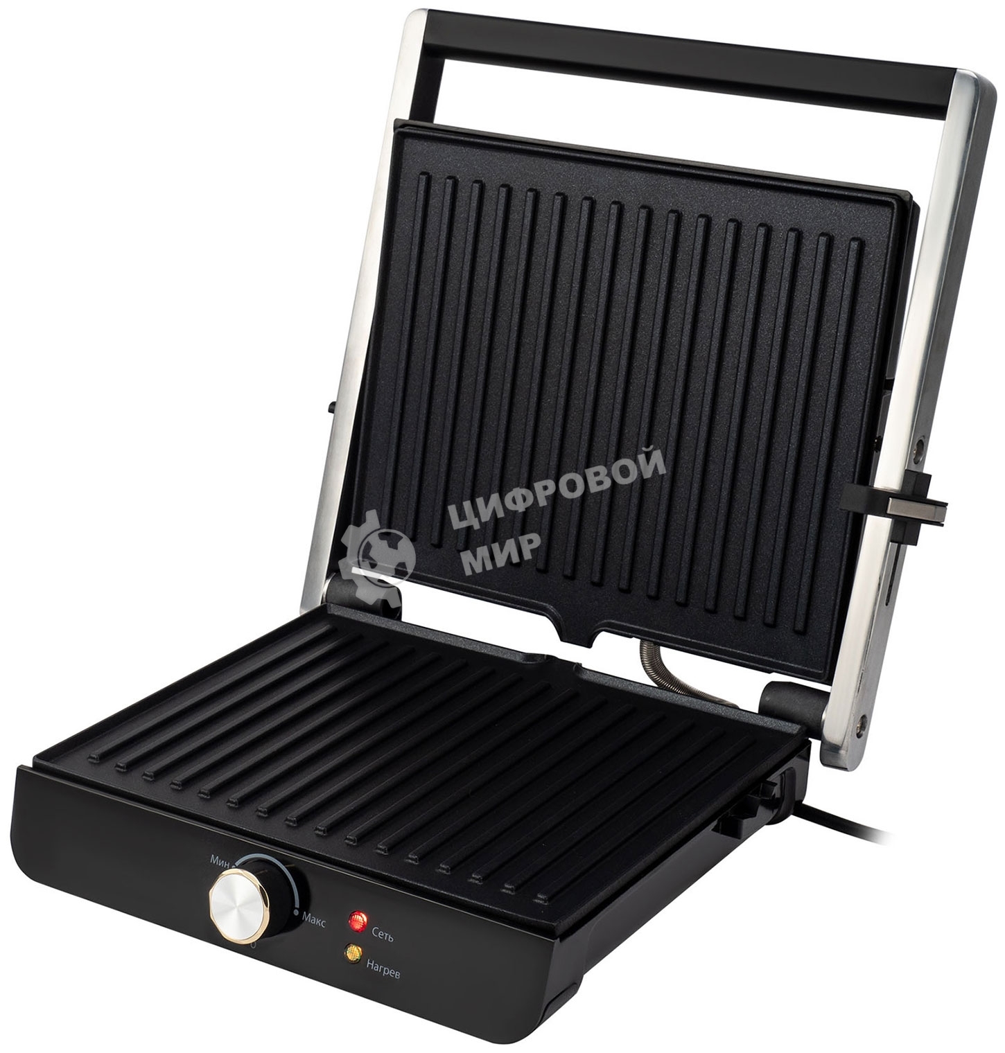 Гриль электрический Hyundai HYG-1043 1800Вт черный/черный