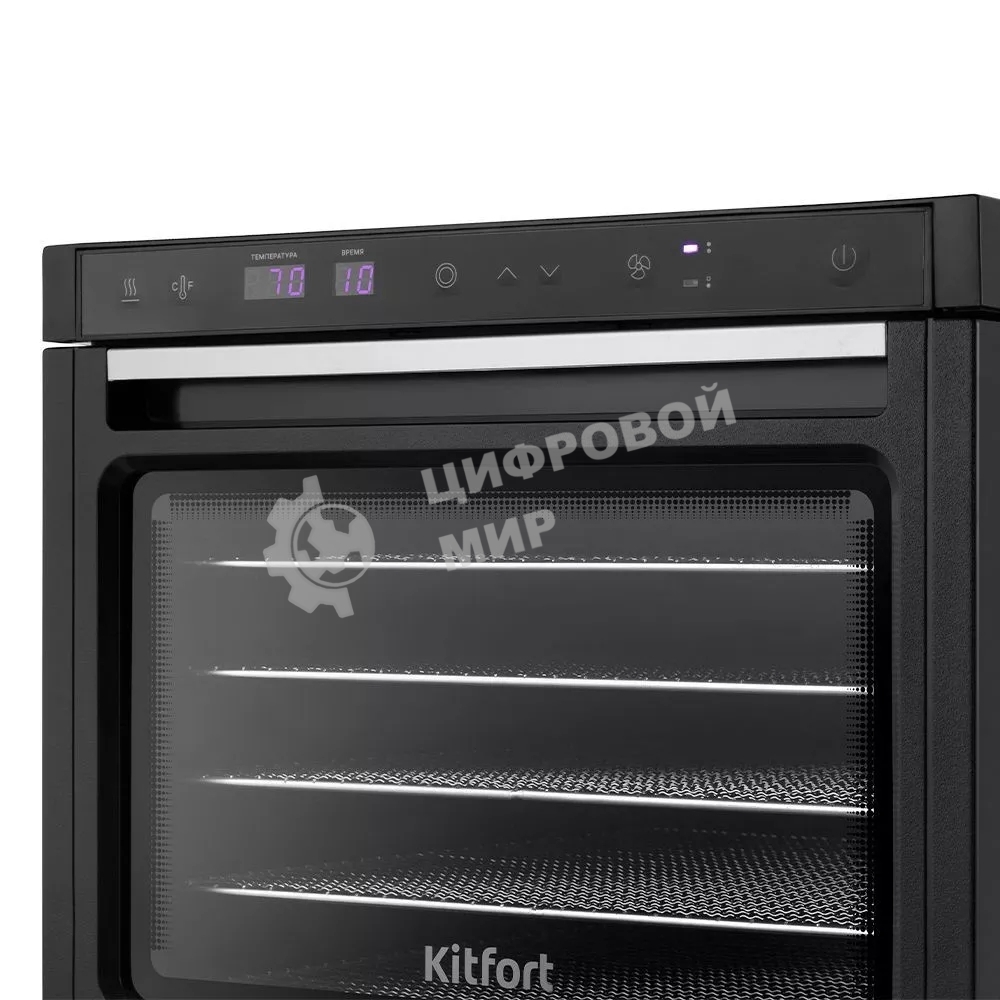 Сушка для фруктов и овощей Kitfort КТ-1962 6под. 1000 Вт, черный