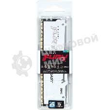 Оперативная память Kingston Fury Beast, DDR5, 16Gb (1x16GB), 5200MHz, CL40, DIMM, с радиатором, RGB, белый