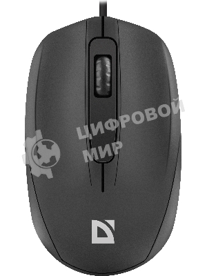 Мышь проводная Defender Alpha MB-507 черный, 1000 dpi, USB, кнопки - 3