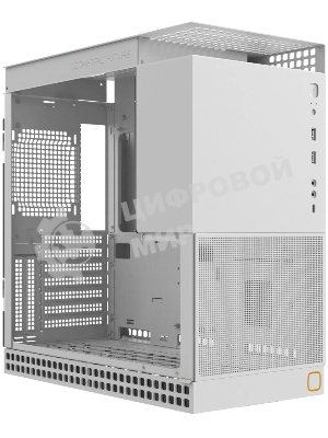 Компьютерный корпус без блока питания Geometric Future Model 4 King Arthur, Midi-Tower, TG, no fans, 2xUSB-A 3.0, 1xUSB 3.2 Type-C, E-ATX, ATX, mATX, mITX белый