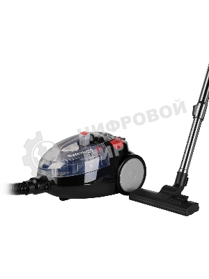 Пылесос Hyundai HYV-C3077 черный, 380/2000 Вт, уборка сухая, пылесборник контейнер 1.5 л