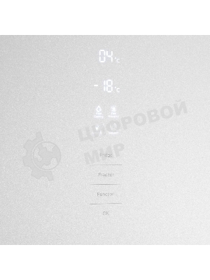 Холодильник Maunfeld MFF185NFW белый глянц. двухкамерный 211/104л морозилка снизу, No Frost