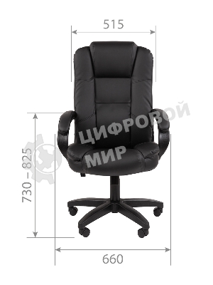 Кресло офисное Chairman 600LT чер.пласт экопремиум черный