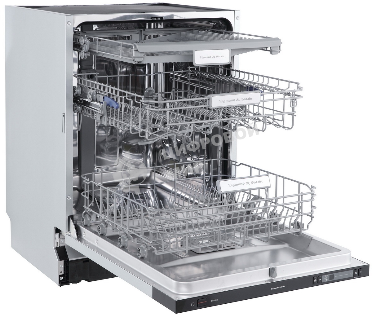 Встраиваемая посудомоечная машина Zigmund & Shtain DW 302.6, черный, 59.8 см, 14 компл., 44 дБ, класс A+++