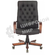 Кресло руководителя Бюрократ T-9928WALNUT/ECO черный, эко.кожа, крестовина металл/дерево