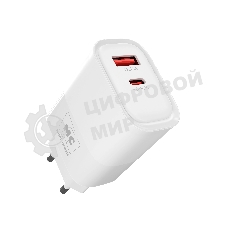 Сетевое зарядное устройство MORE CHOICE NC82a 1USB+1Type-C 3.0A PD 35W+QC3.0 для Type-C Type-C, белый