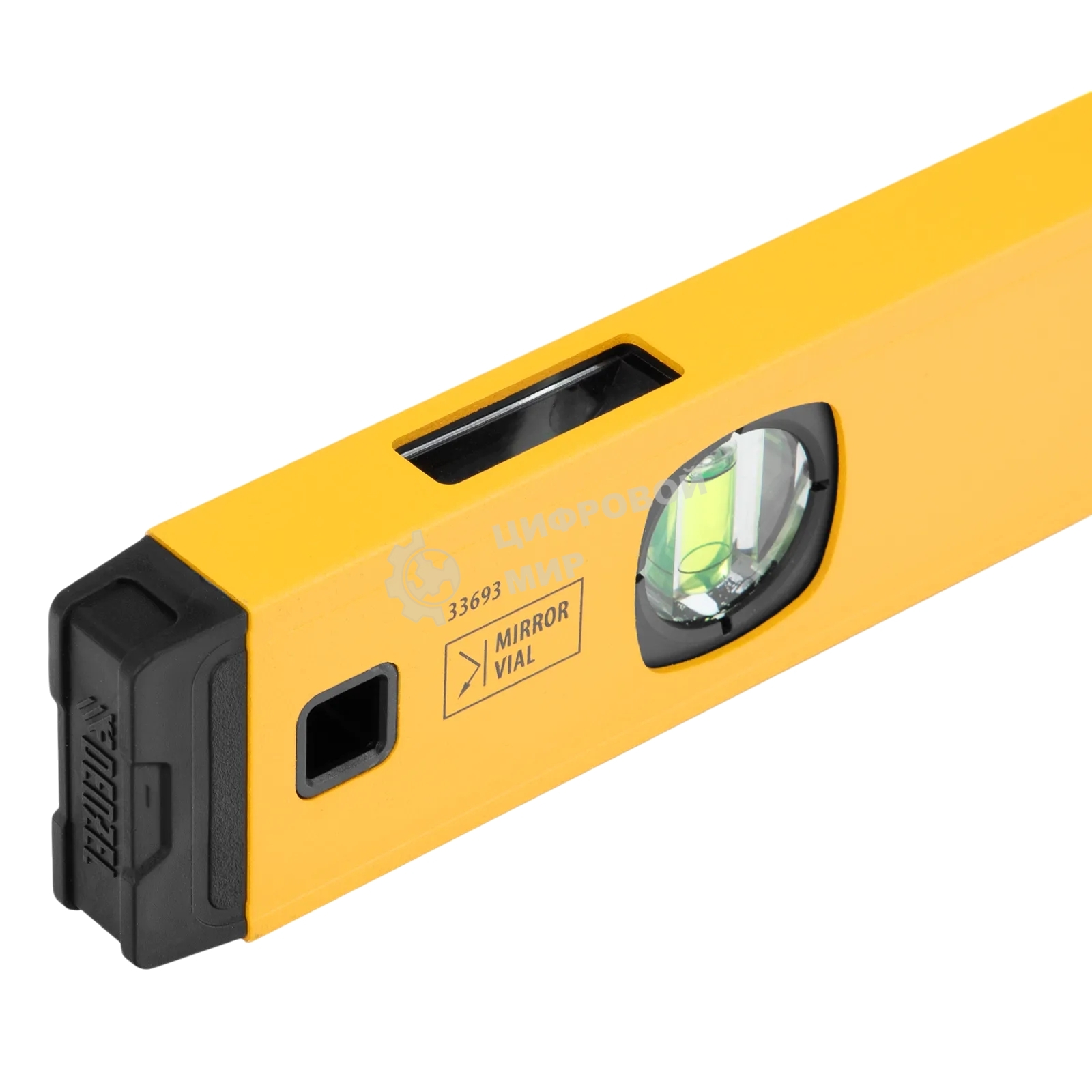 Уровень алюминиевый Denzel, магнит., фрезерованный, 3 глазка (1 зеркал.), 0,5 мм/м, 1000 мм