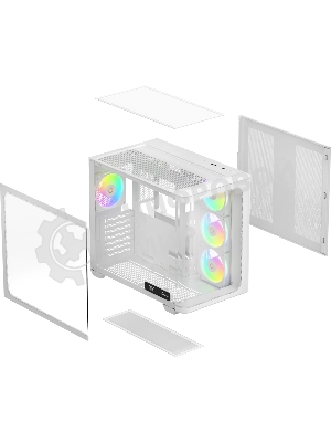 Компьютерный корпус Ocypus Iota C70 WH Curve ARGB Digital ATX без БП (Iota-C70-WHD400CD-GL)