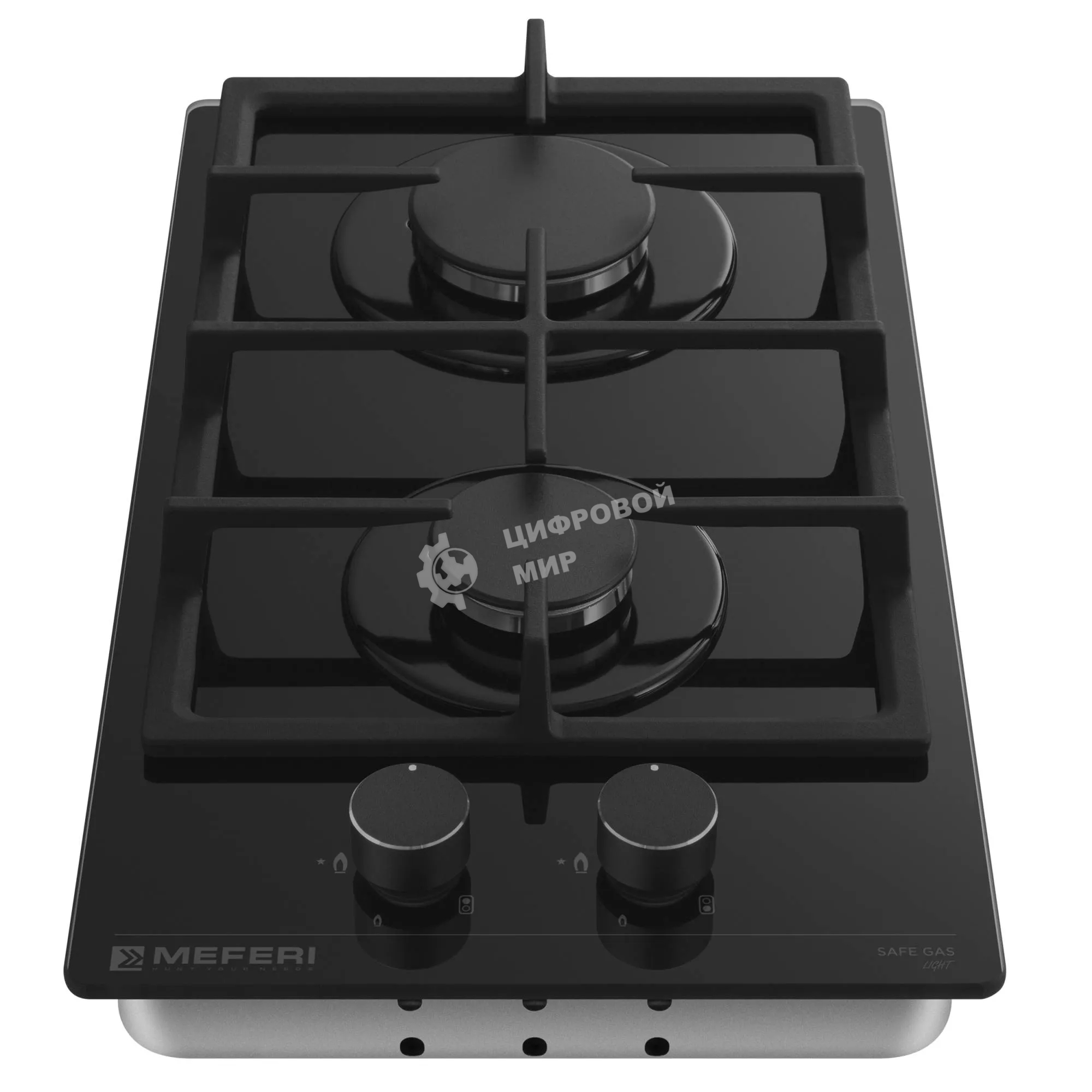 Варочная панель газовая Meferi MGH302BK GLASS LIGHT