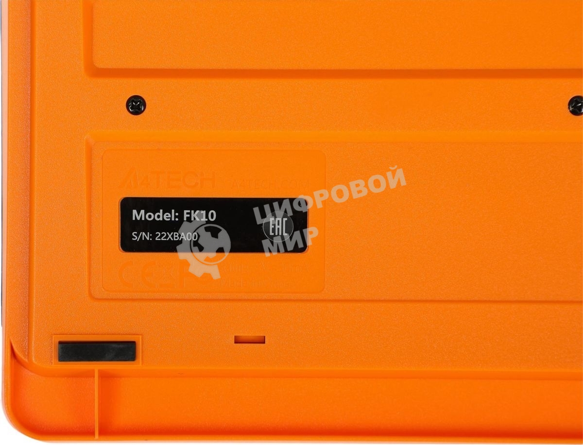 Комплект клавиатура+мышь A4Tech FStyler F1010 проводной, USB, 1600 DPI, чёрный/оранжевый