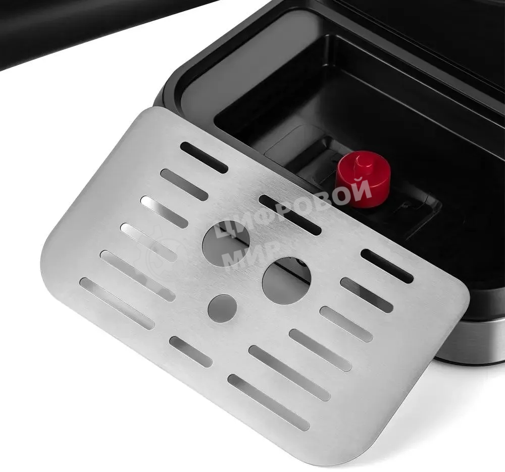 Кофеварка рожковая Kitfort КТ-7293 черный/серебристый, исп. кофе - молотый, 1.5 л, 1050 Вт, 15 Бар.