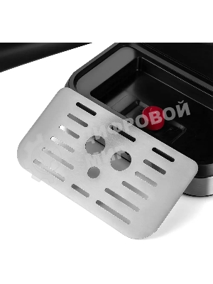 Кофеварка рожковая Kitfort КТ-7293 черный/серебристый, исп. кофе - молотый, 1.5 л, 1050 Вт, 15 Бар.