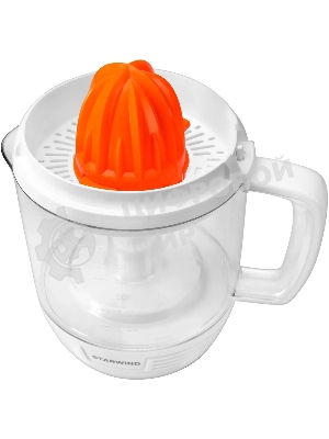 Соковыжималка Starwind SJ 1241 белый/прозрачный, цитрусовая, 30 Вт, 1200 мл, механическое