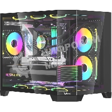 Компьютерный корпус AeroCool/Formula Crystal Z6M Floe черный без БП mATX 4x120мм 2xUSB3.0 audio bott PSU
