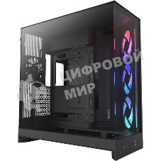 Компьютерный корпус без блока питания Case NZXT H9 Flow RGb (2025), Midi-Tower, TG, 3x140мм RGb + 1x120мм, 2xUSB-A 3.2 + 1xUSB-C 3.2, E-ATX, ATX, mATX, mITX черный
