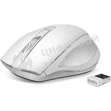 Мышь беспроводная SVEN RX-325 белый, 1000 dpi, радиоканал, USB, кнопки - 4