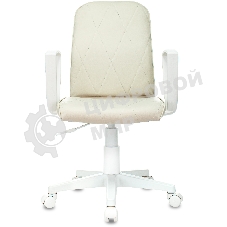 Кресло Бюрократ CH-W327 слоновая кость, экокожа, 120 кг, механизм качания