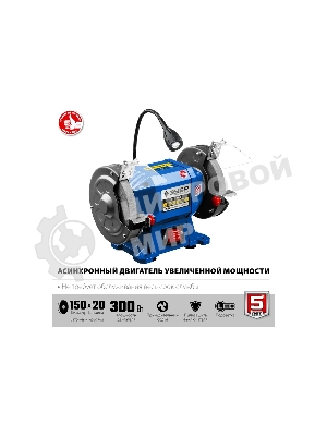 Станок заточной ЗУБР ПСТ-150 профессиональный, d150 мм, 300 Вт, ПСТ-150