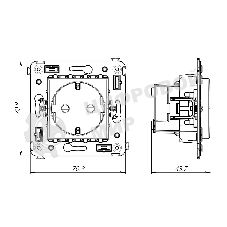 Розетка DKC Avanti 4412003 2P+E со шторками, 