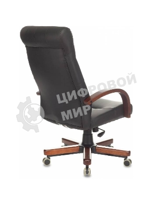 Кресло Бюрократ T-9928WALNUT/ECO черный, экокожа