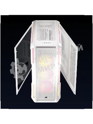 Компьютерный корпус без блока питания Case Corsair iCUE LINK 5000T LX RGB, Midi-Tower, TG, 3x120мм RGB, 4xUSB-A 3.2, 1xUSB 3.2 Type-C, E-ATX, ATX, mATX, mITX White