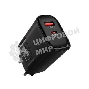 Сетевое зарядное устройство MORE CHOICE NC82a 1USB+1Type-C 3.0A PD 35W+QC3.0 для Type-C Type-C черный