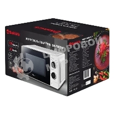 Микроволновая печь Sakura SA-7055W белый, 20 л, 700 Вт, переключатели - поворотный механизм