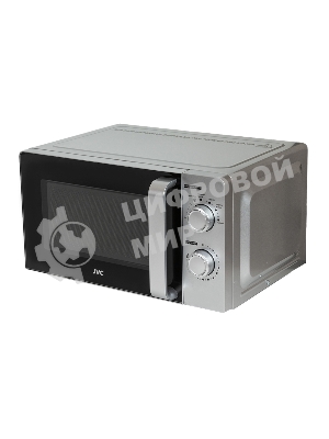 Микроволновая печь JVC JK-MW140M серебристый, 20 л, 700 Вт, переключатели - поворотный механизм