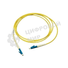 Патч-корд оптический Cabeus Tight Buffer FOP(s)-9-LC-LC-10m Simplex LC/LC, OS2 9/125, LSZH, 10м, d= 2мм, синий хвостовик, желтый