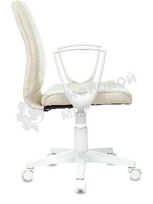 Кресло Бюрократ CH-W327 слоновая кость, экокожа, 120 кг, механизм качания