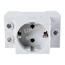 Розетка CHINT AC 30-111 с заземл. контактом на DIN-рейку