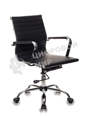 Кресло Бюрократ CH-883-LOW/BLACK черный, экокожа