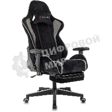 Кресло игровое Zombie Drift/F черный/серый, крестов. пластик, подст. для ног