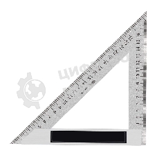 Треугольная линейка стальная Deli DL303200 200мм нержавеющая сталь + алюминиевое основание