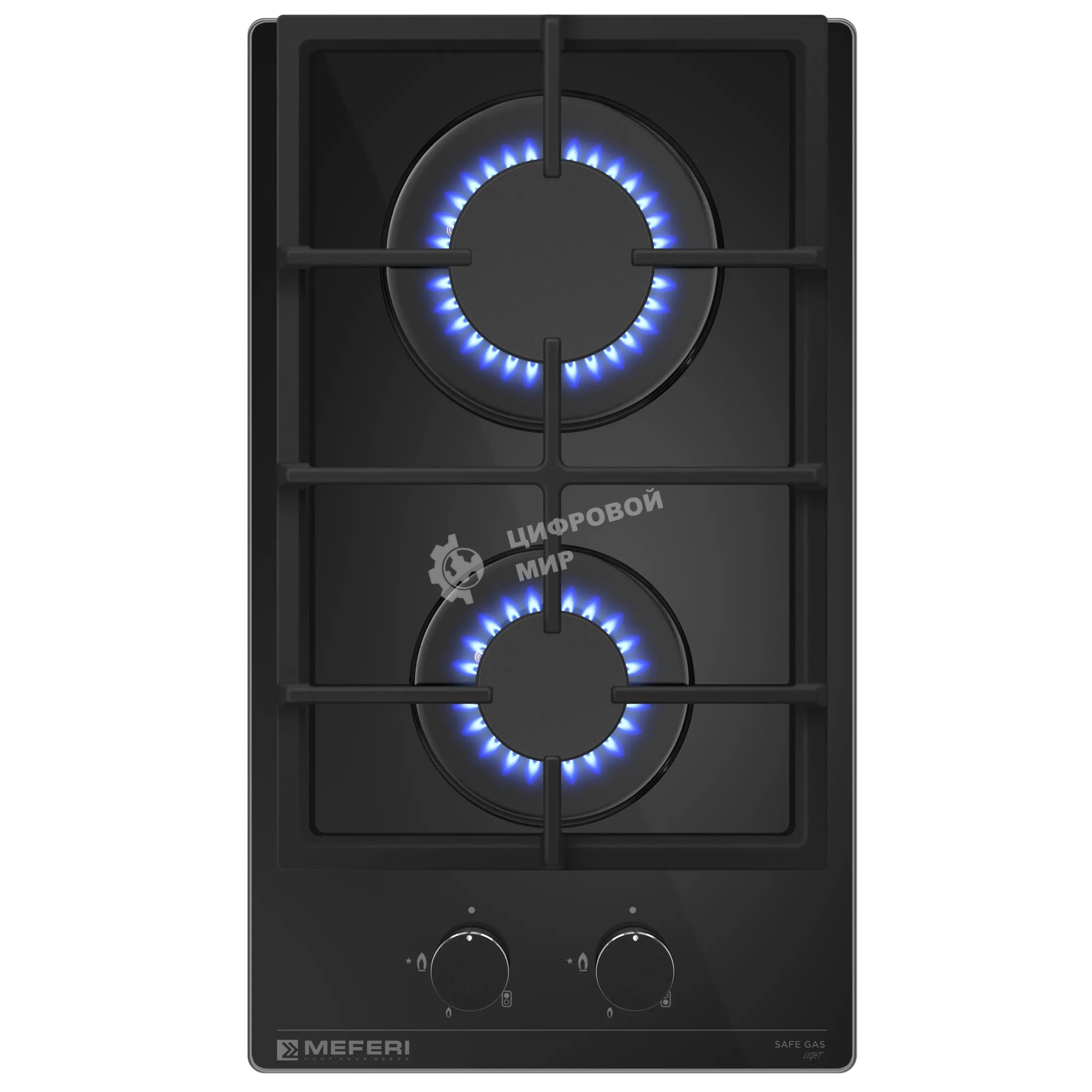 Варочная панель газовая Meferi MGH302BK GLASS LIGHT
