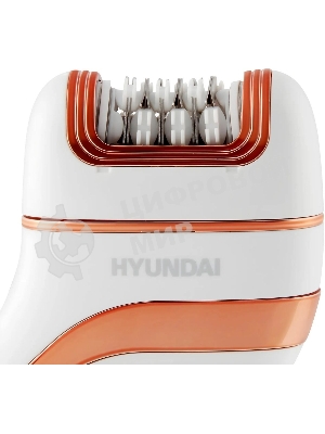 Эпилятор Hyundai H-EP9020 скор.:2 насад.:3 от аккум. белый/бежевый