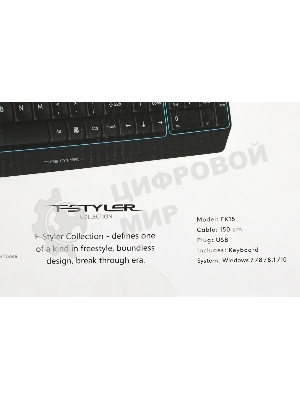 Клавиатура проводная A4Tech Fstyler FK15, USB, черный