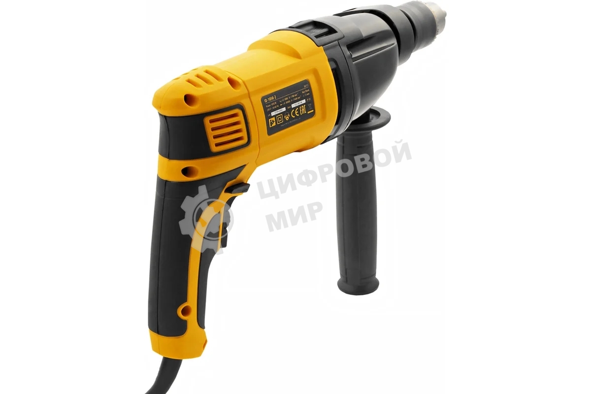 Дрель ударная Denzel ID-1050-2 1050Вт 0-3000/0-1100 об/мин 0-48000/0-17600 уд/мин 2 скор 26312