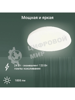 Умный светильник Digma TopLight TL25 потолоч. белый (TL25)