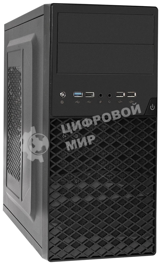 Компьютерный корпус Minitower ExeGate BA-203U-UNS400 (mATX, БП UNS400 с вент. 12см, 3хUSB+1хUSB 3.0, аудио, черный)