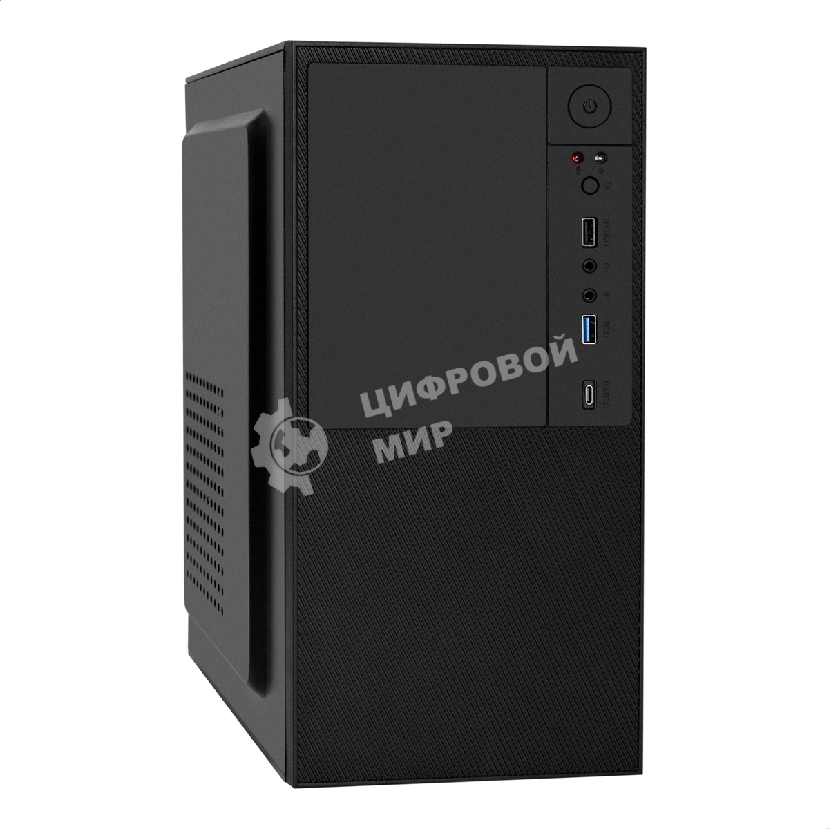 Компьютерный корпус Minitower ExeGate BAA-308UC-AAA400 (mATX, БП AAA400 с вент. 8см, 1хUSB/1хUSB 3.0/1хTypeC, HD Audio, черный)