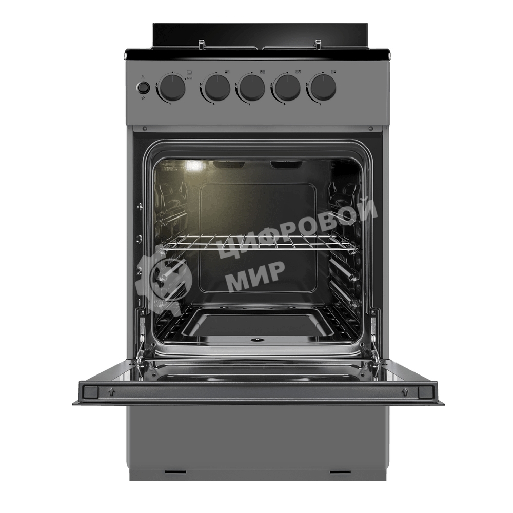 Плита газовая Maunfeld MGC50GEGR08 серый, конфорок 4 шт, духовка 59 л, 50 см x 88 см x 65 см