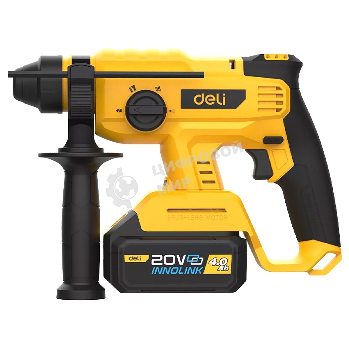 Перфоратор аккумуляторный Deli DC300 (2 АКБ*4А·ч + ЗУ, 20V, SDS PLUS, 2Дж, 4500уд/мин, 1400об/мин, сумка)