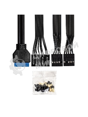 Компьютерный корпус Minitower ExeGate BAA-308MU2-UNS500 (mATX, БП UNS500 с вент. 12см, 1хUSB+2хUSB 3.0, HD Audio, черный)